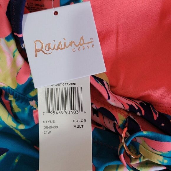 Raisins Curve Atlantic Tankini Swim Top Women Size 24W Multicolor Swimsuit NWT - Picture 13 of 13
